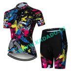  -  2023 CYCLING LADY GRAFFITI Dmsk cyklistick komplet (dres a kalhoty) letn od  www.kadado.cz