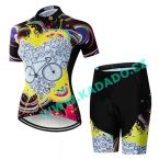  -  2023 CYCLING LADY HEART BIKES Dmsk cyklistick komplet (dres a kalhoty) letn od  www.kadado.cz