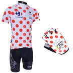  - 2014 Tour de France puntíkatý 3 dílný komplet dres a rukavice od  www.kadado.cz