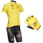  - 2014 Tour de France žlutý 3 dílný komplet dres a rukavice od  www.kadado.cz